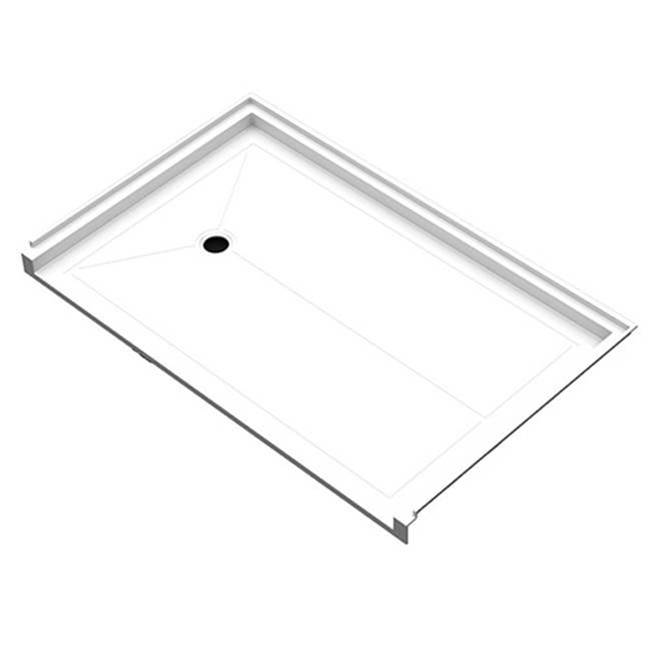 Acryline ADA base 6036 white right center drain, receiving flange 1/2