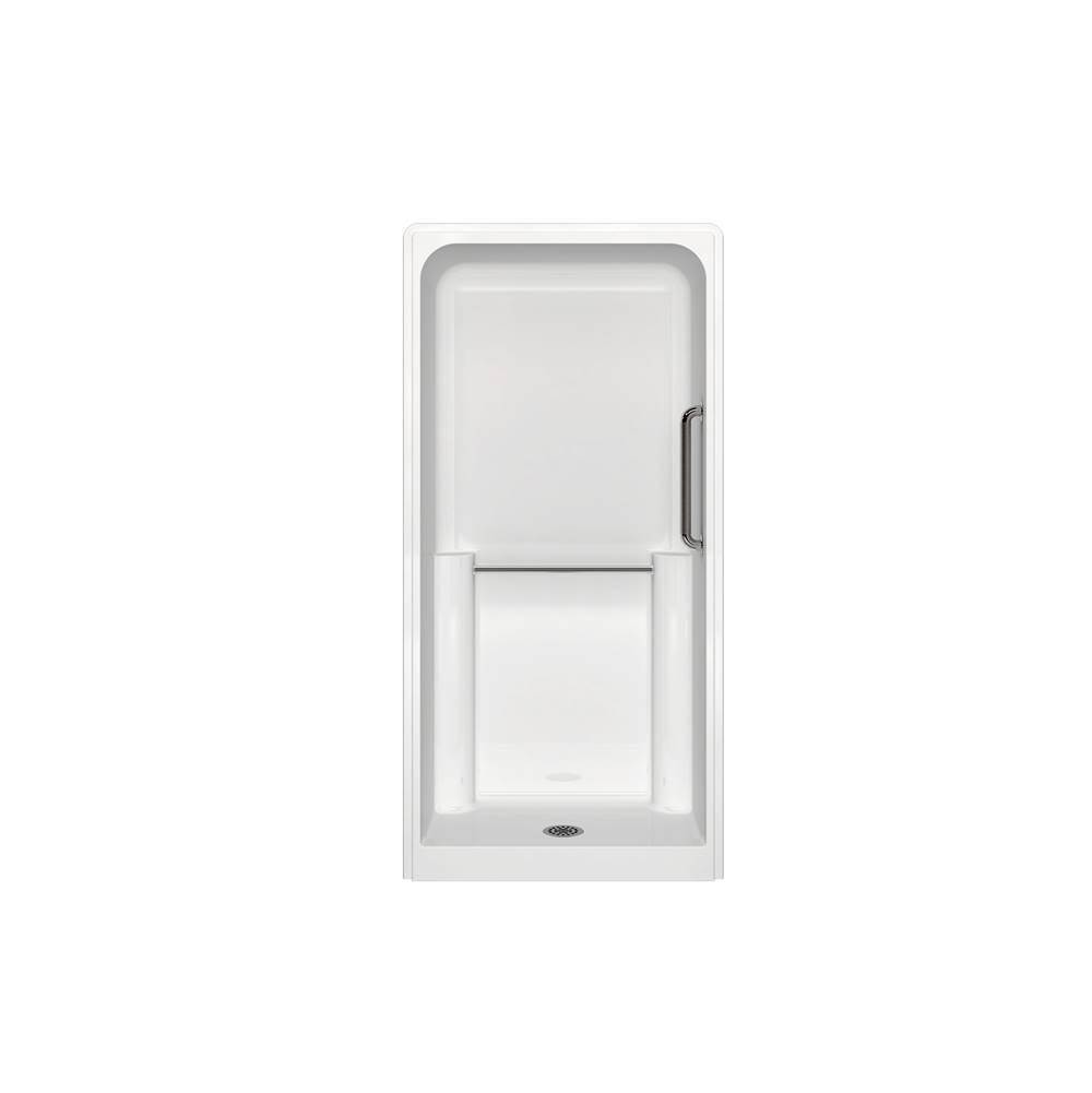 Acryline One piece shower R/H Grab Bar, 4'' Threshold with dome