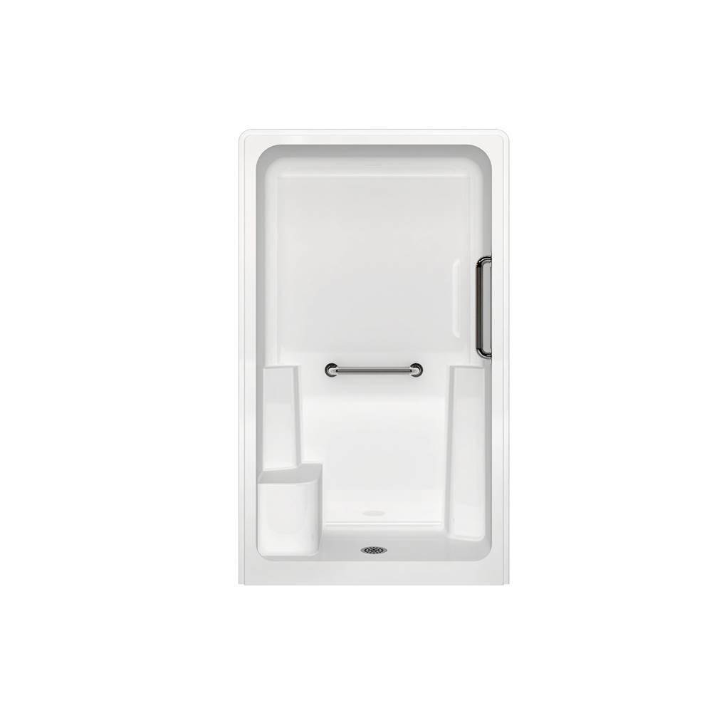 Acryline One piece shower R/H Grab Bar, 4'' Threshold with dome, L/H Seat