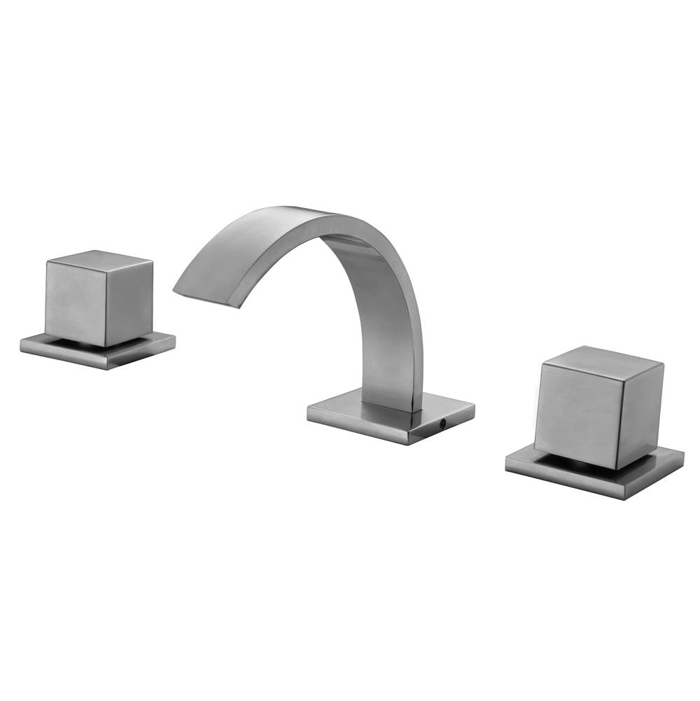 Alfi Trade Brushed Nickel Modern Widespread Bathroom Faucet