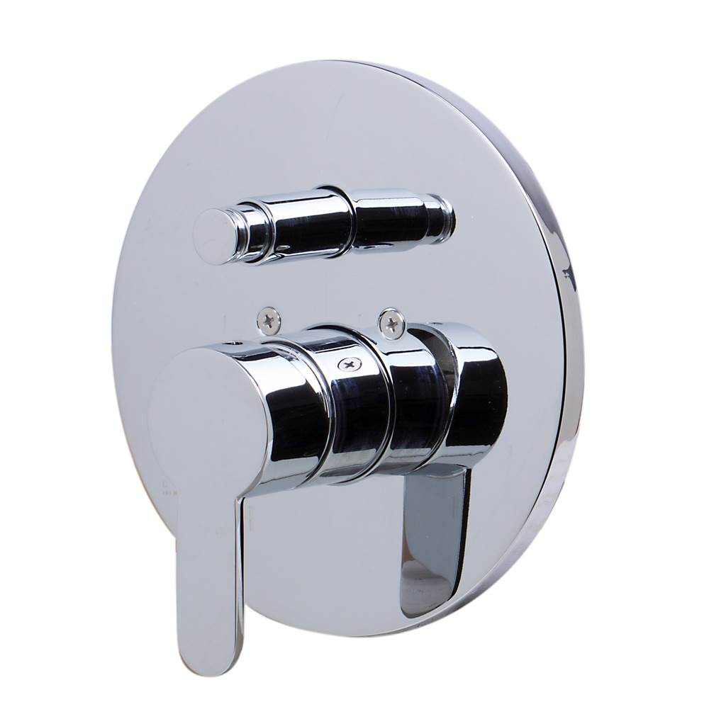 Alfi Trade Polished Chrome Shower Valve Mixer with Rounded Lever Handle and Diverter