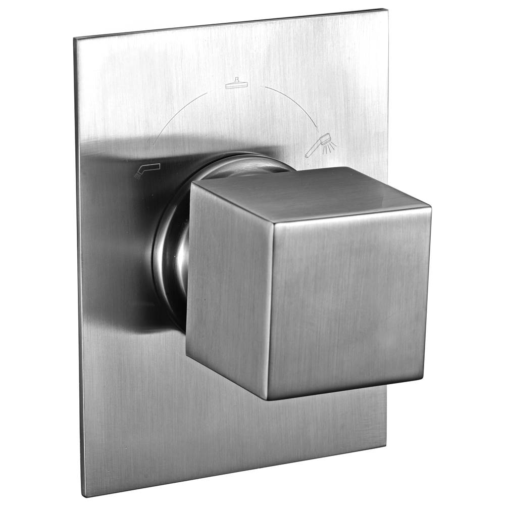 Alfi Trade Brushed Nickel Modern Square 3 Way Shower Diverter