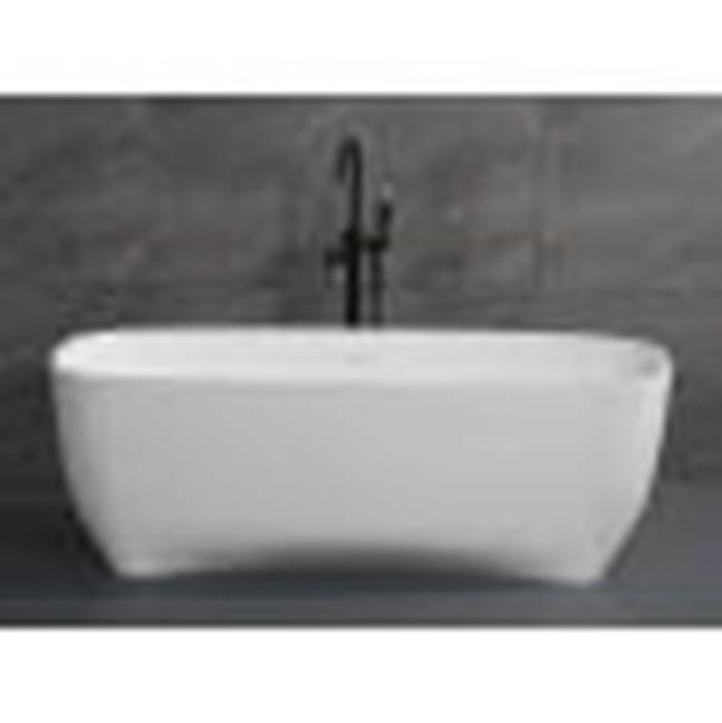 Alfi Trade 67'' White Matte Solid Surface Resin Bathtub