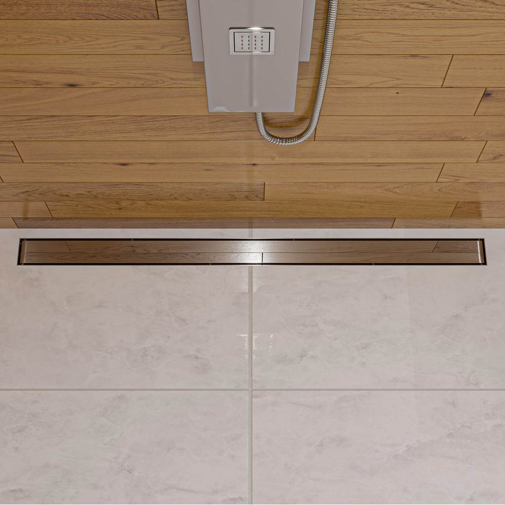 Alfi Trade ALFI brand 47'' Polished Stainless Steel Linear Shower Drain with Solid Cover
