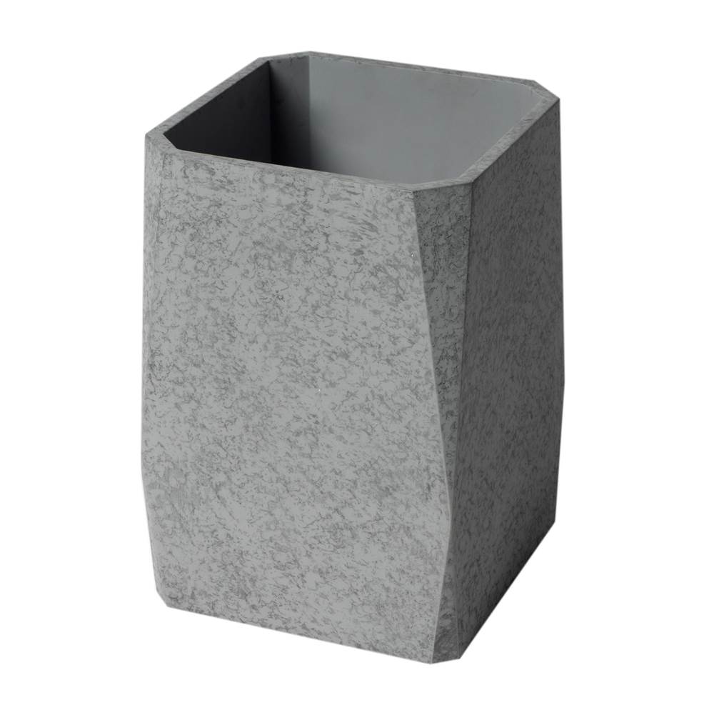 Alfi Trade 12'' x 8'' Concrete Gray Matte Waste Bin for Bathrooms
