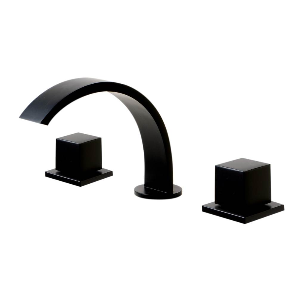 Alfi Trade Black Matte Widespread Modern Bathroom Faucet