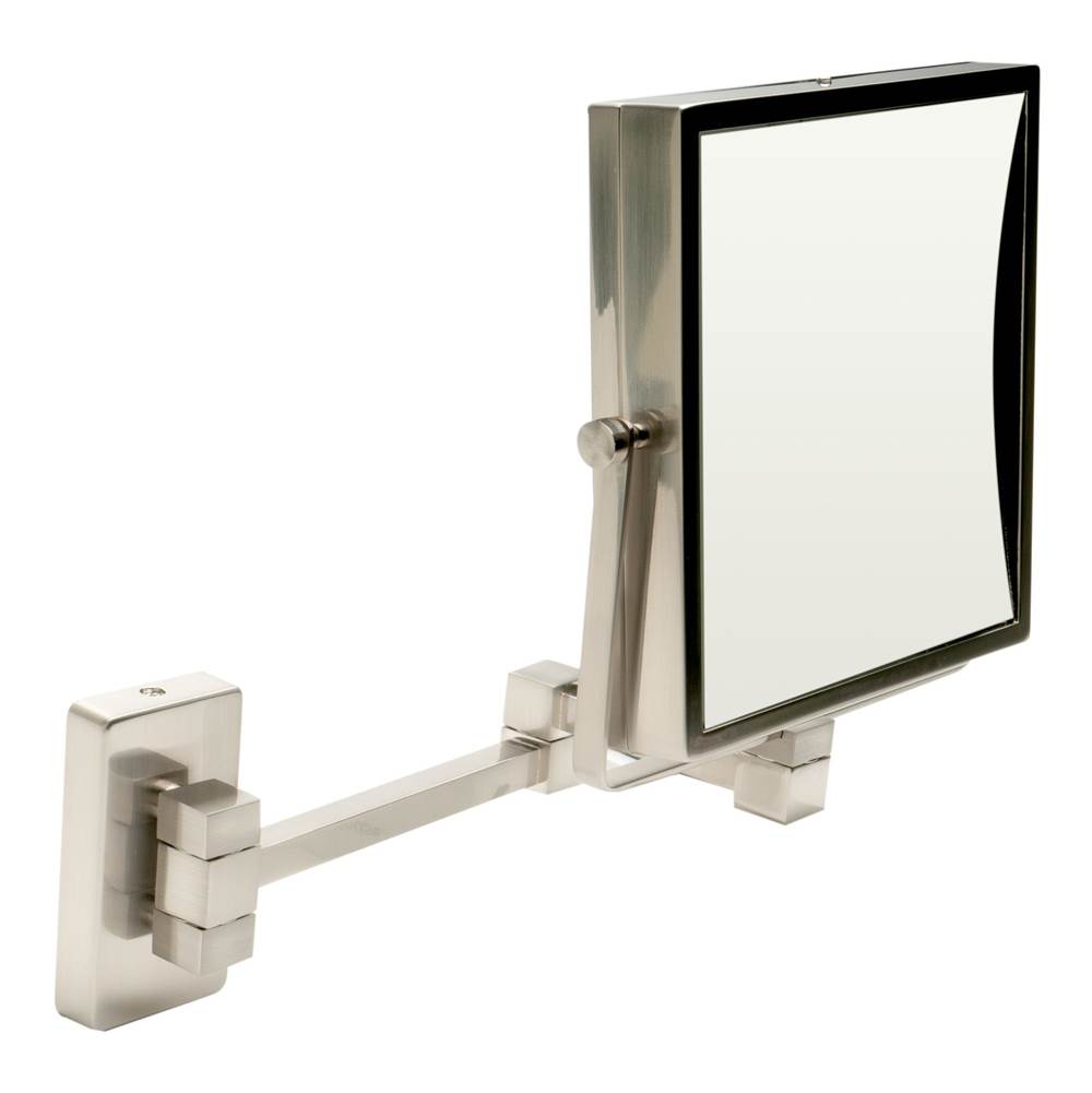 Alfi Trade 8'' Square Wall Mounted 5x Magnify Cosmetic Mirror