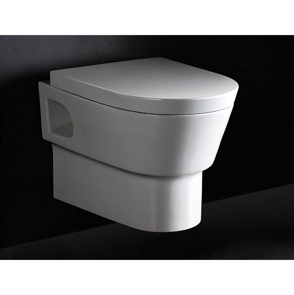 Alfi Trade EAGO WD332 Round Modern Wall Mount Dual Flush Toilet Bowl