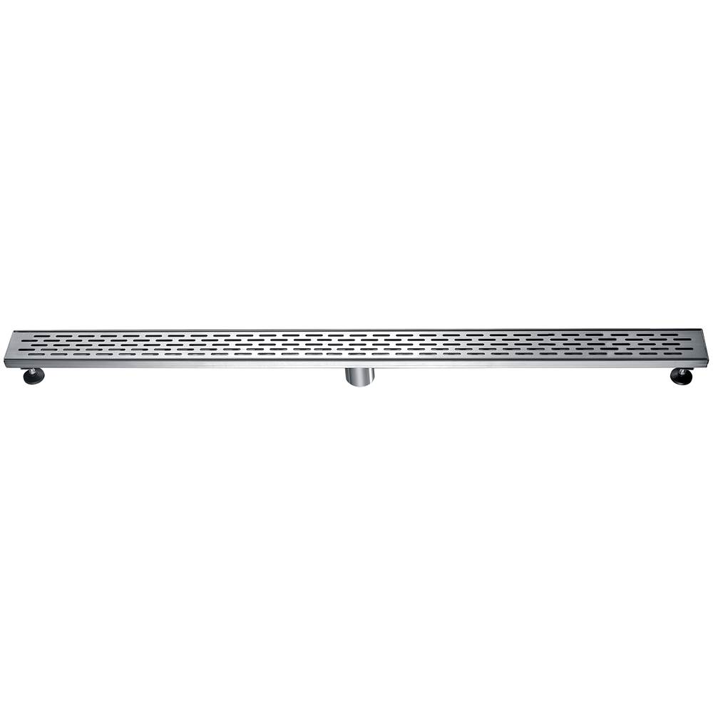 Alfi Trade ALFI brand 47'' Stainless Steel Linear Shower Drain with Groove Holes