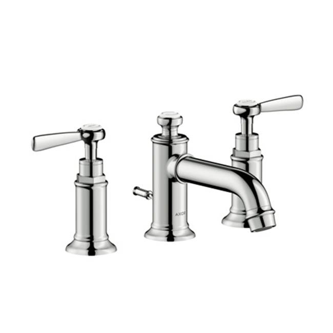 Axor Montreux Widespread Faucet 30 with Lever Handles and Pop-Up Drain, 1.2 GPM in Polished Nickel