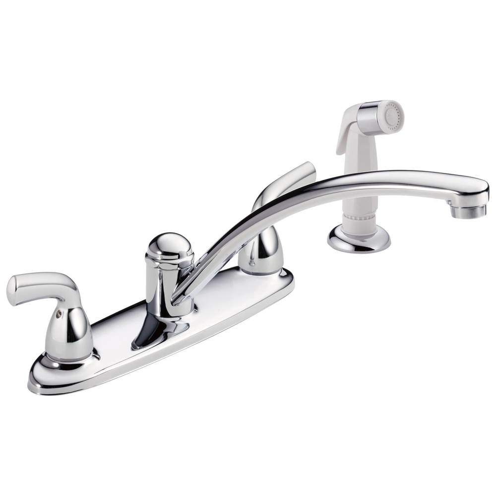 Delta Faucet Foundations® Two Handle Kitchen Faucet with Spray