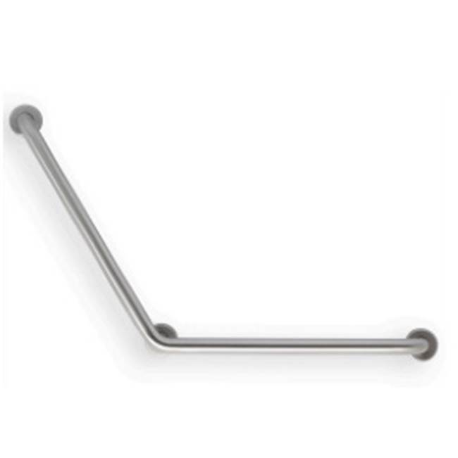 Elcoma 1.5'' Diameter 120 Degree Angle Grab Bars - Stainless Steel