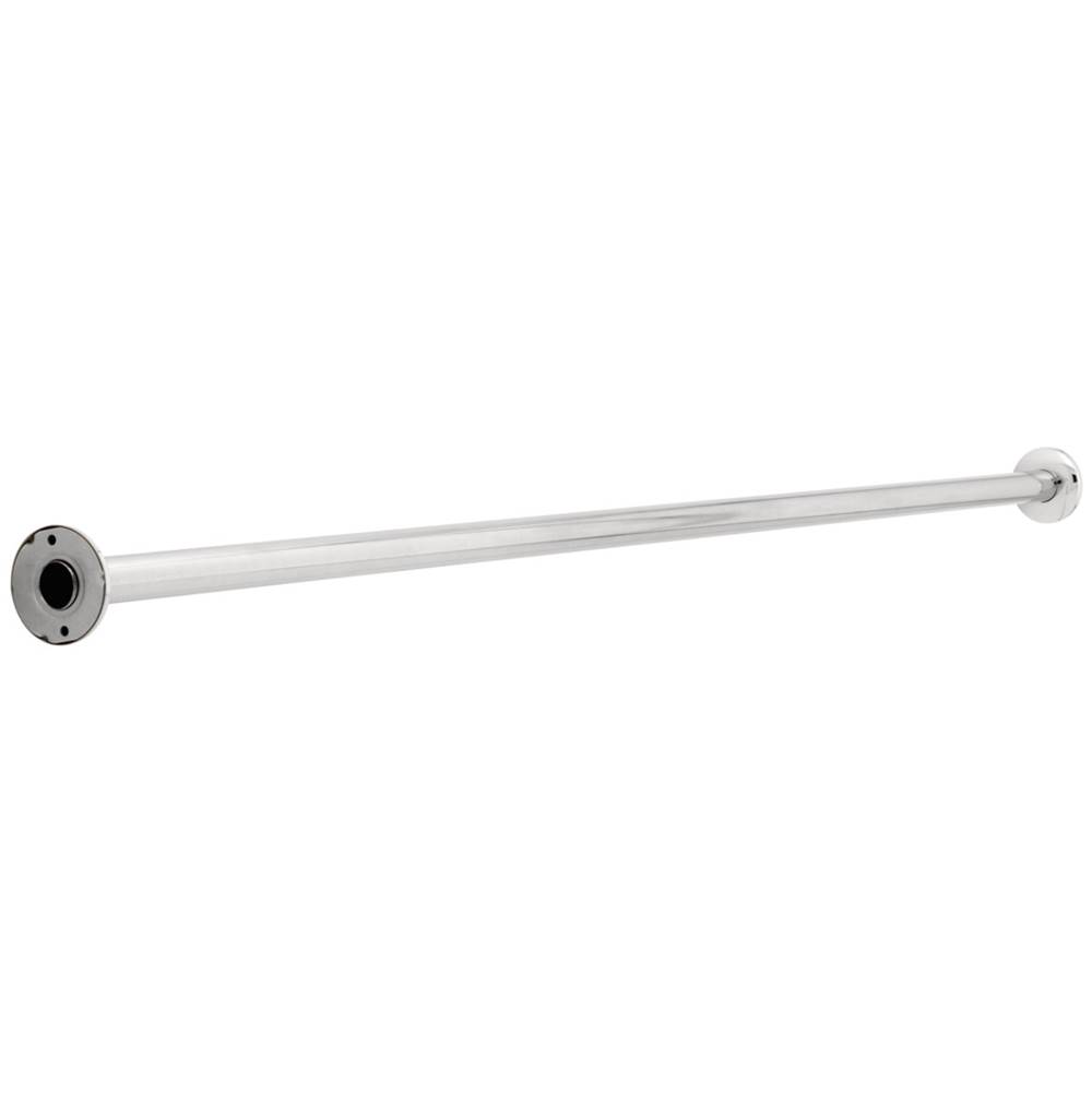 Franklin Brass 1-1/4 x 5'' Steel Shower Rod with Steel Flanges, Bright Stainless Steel
