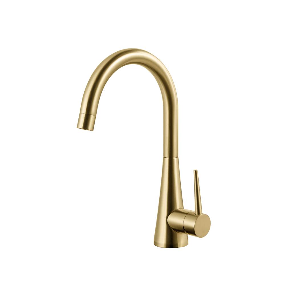 Hamat Contemporary Bar Faucet in Brushed Brass