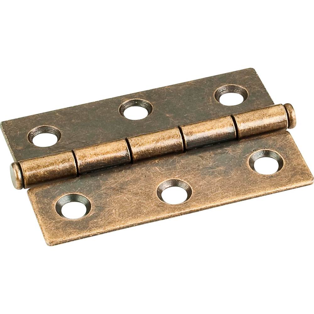 Hardware Resources Antique Brass 2-1/2'' x 1-11/16'' Single Full Swaged Butt Hinge