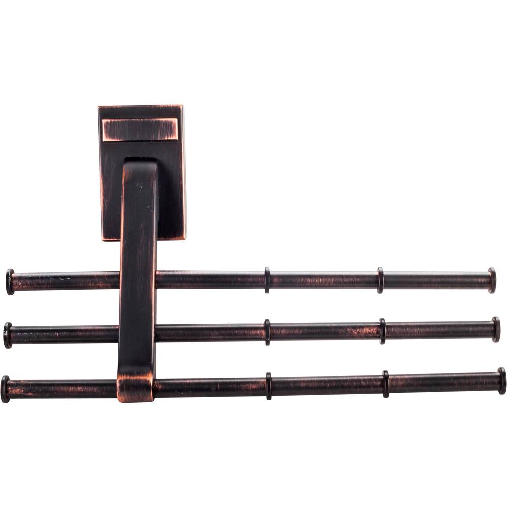 Hardware Resources Brushed Oil Rubbed Bronze Tri-Level Hook Tie Organizer