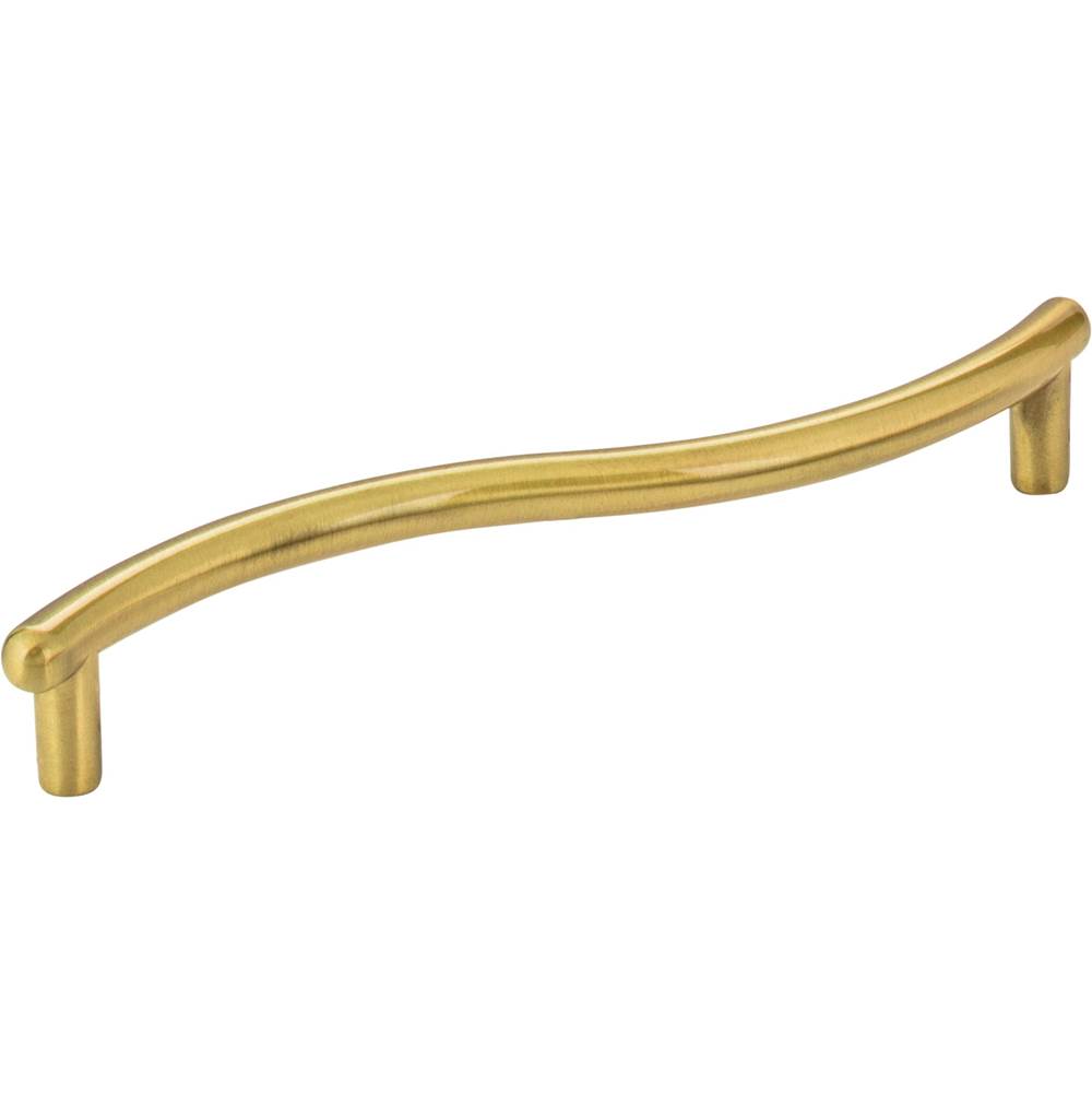 Hardware Resources 128 mm Center-to-Center Brushed Brass Wavy Capri Cabinet Pull