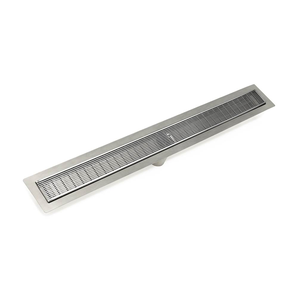 Infinity Drain 42'' FF Series Complete Kit with 2 1/2'' Wedge Wire Grate in Polished Stainless