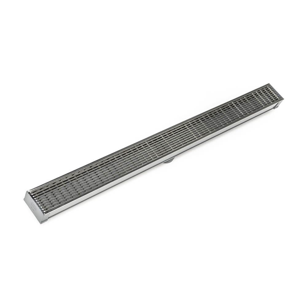 Infinity Drain 36'' S-PVC Series Complete Kit with 2 1/2'' Wedge Wire Grate in Satin Stainless