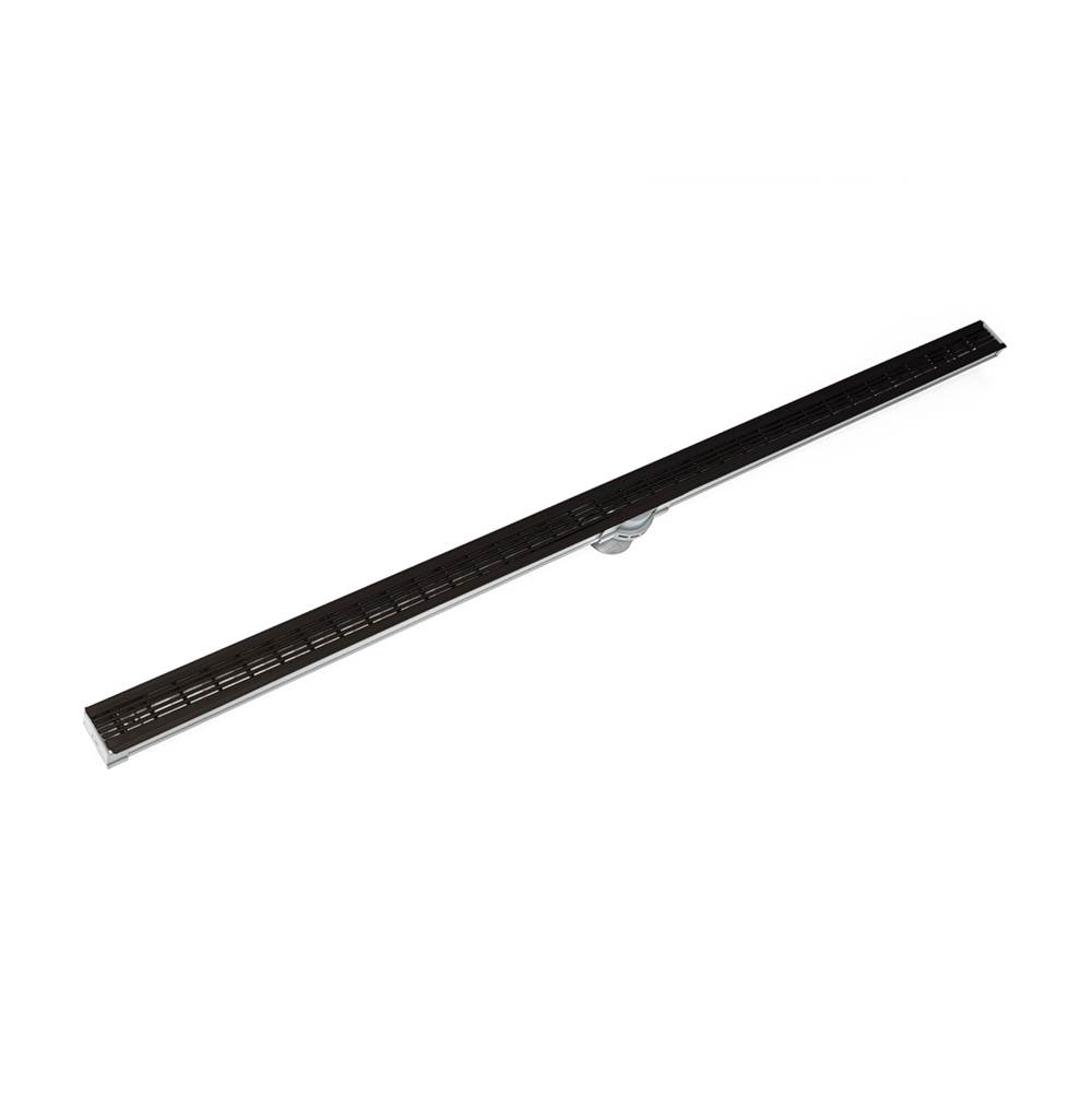 Infinity Drain 48'' S-PVC Series Low Profile Complete Kit with 1 1/2'' Wedge Wire Grate in Oil Rubbed Bronze
