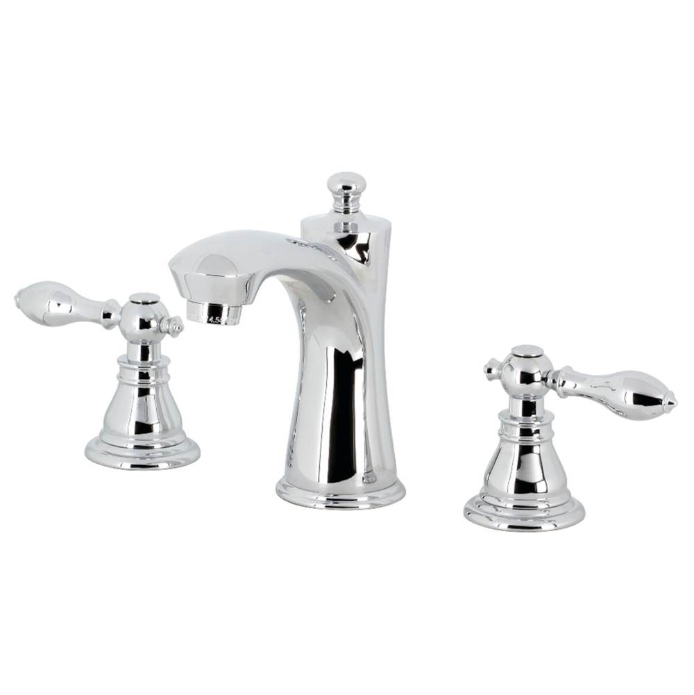 Widespread Bathroom Faucet with Retail Pop-Up Brushed Nickel Kingston Brass FSC1978PX American Classic 8 in