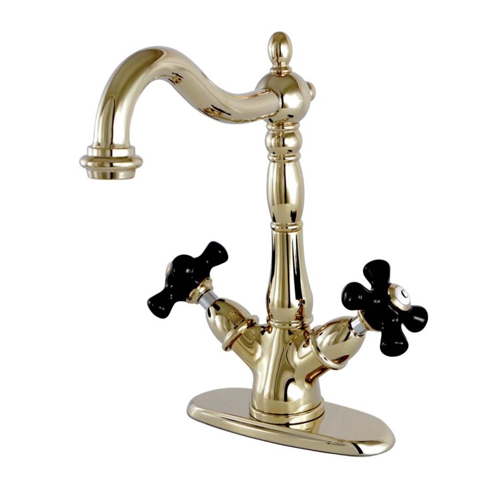 Kingston Brass Duchess 2-Handle Vessel Sink Faucet, Polished Brass