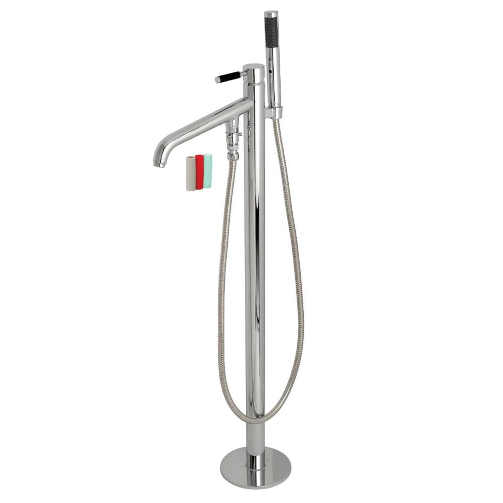 Kingston Brass Kaiser Freestanding Tub Faucet with Hand Shower, Polished Chrome