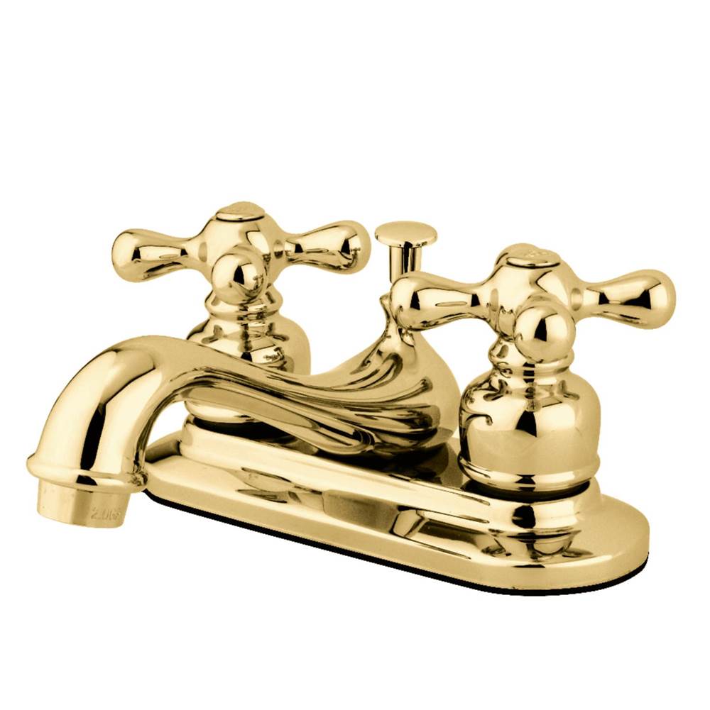 Kingston Brass Restoration 4'' Centerset Bathroom Faucet, Polished Brass