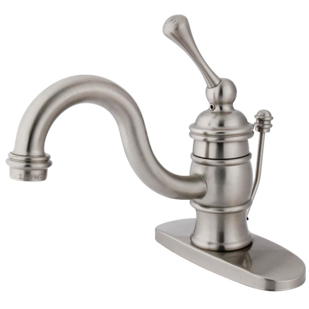 Kingston Brass Victorian 4'' Centerset Single Handle Bathroom Faucet, Brushed Nickel