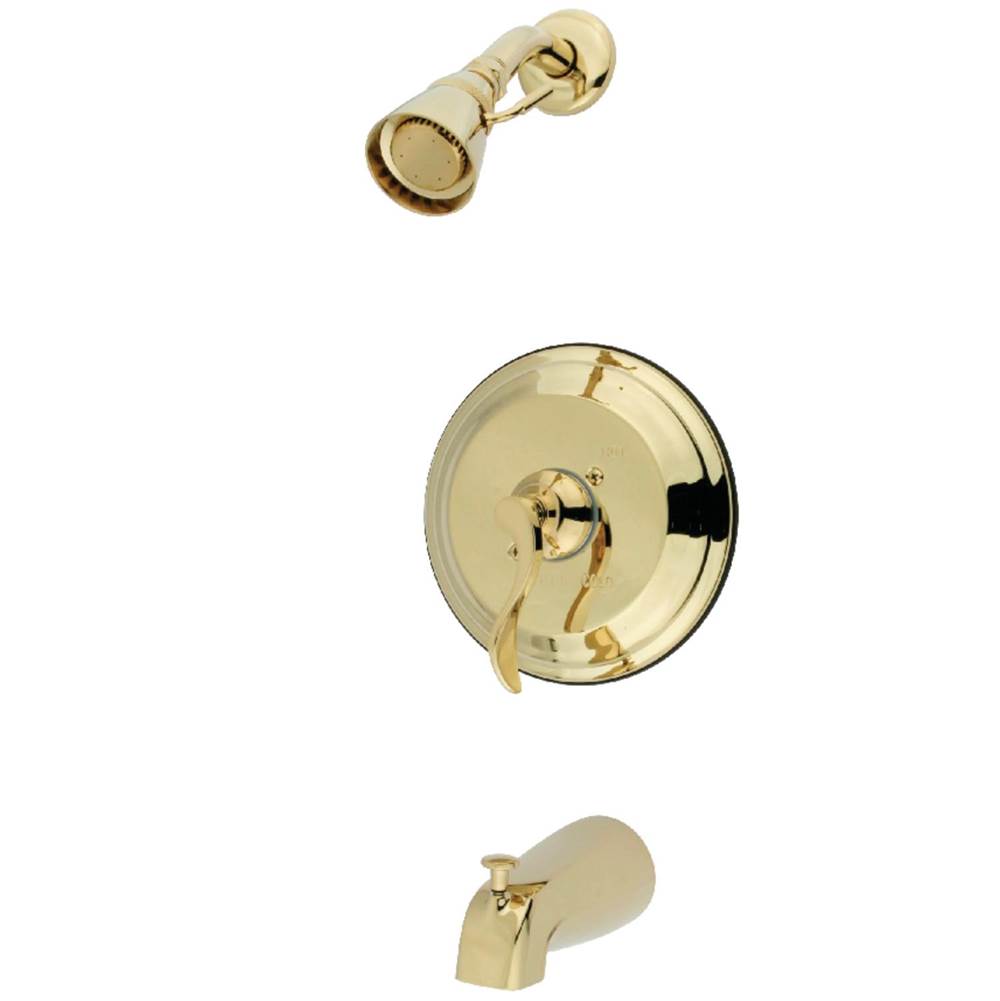 Kingston Brass NuFrench Tub & Shower Faucet, Polished Brass