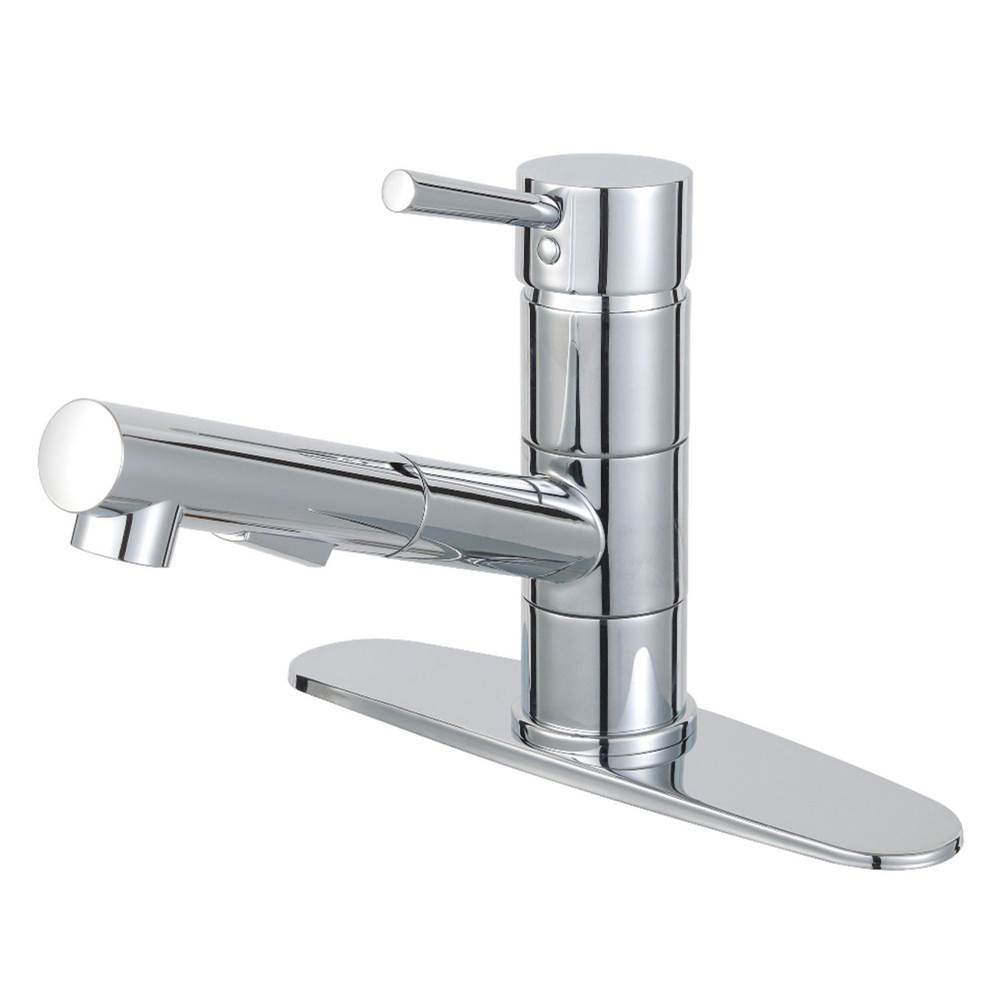 Kingston Brass Gourmetier Concord Single-Handle Pull-Out Kitchen Faucet, Polished Chrome
