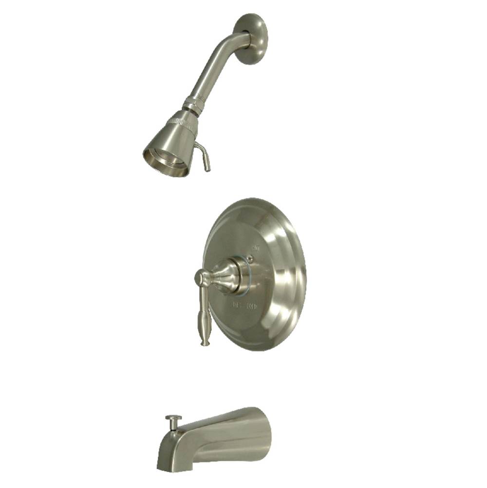 Kingston Brass Tub & Shower Faucet, Brushed Nickel