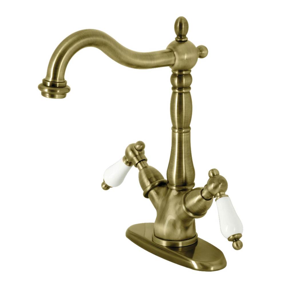 Kingston Brass Vessel Sink Faucet, Antique Brass