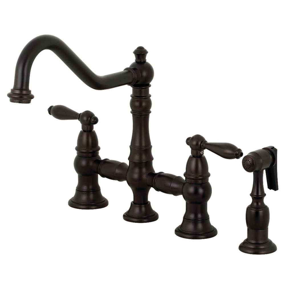 Kingston Brass Kitchen Faucet with Side Sprayer, Oil Rubbed Bronze