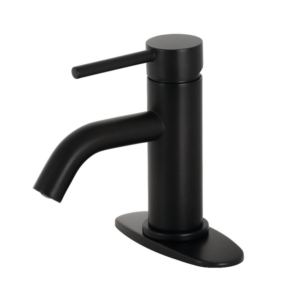Kingston Brass Fauceture Concord Single-Handle Bathroom Faucet with Push Pop-Up, Matte Black
