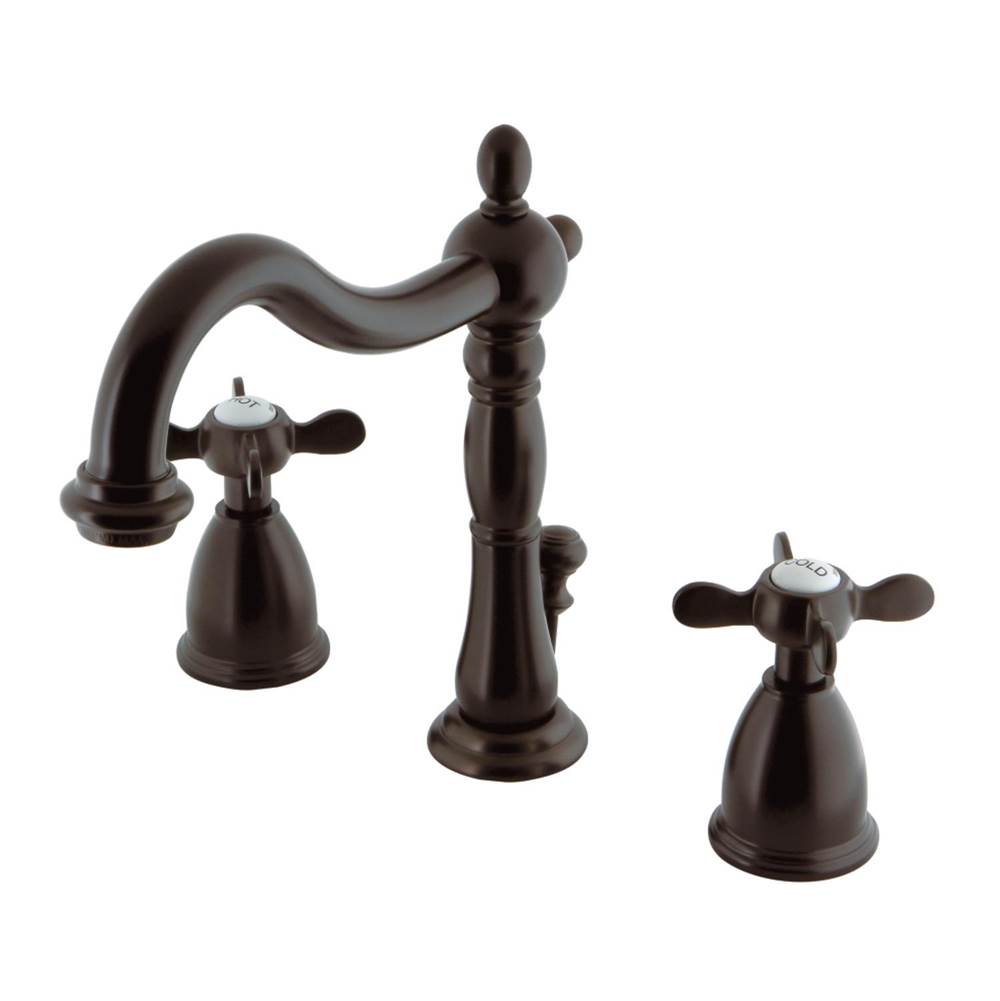 Kingston Brass Essex Widespread Bathroom Faucet with Plastic Pop-Up, Oil Rubbed Bronze