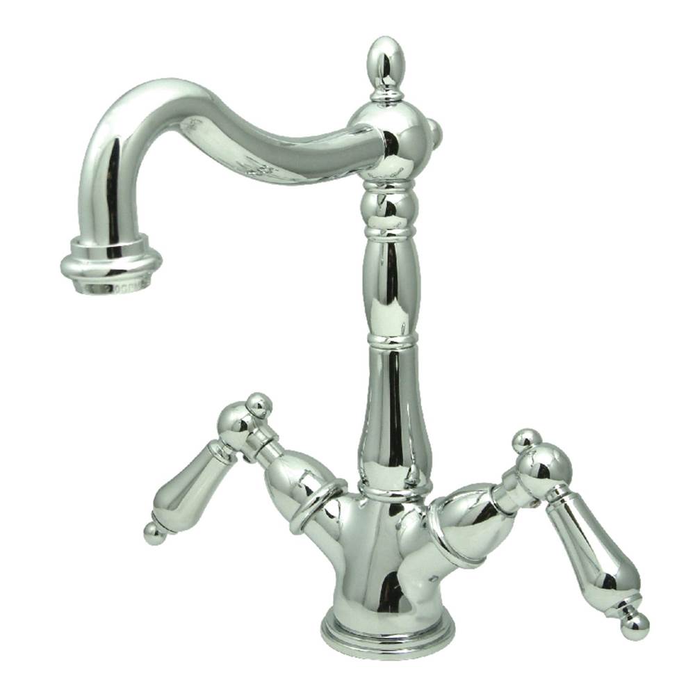Kingston Brass Heritage 2-Handle Vessel Sink Faucet, Polished Chrome