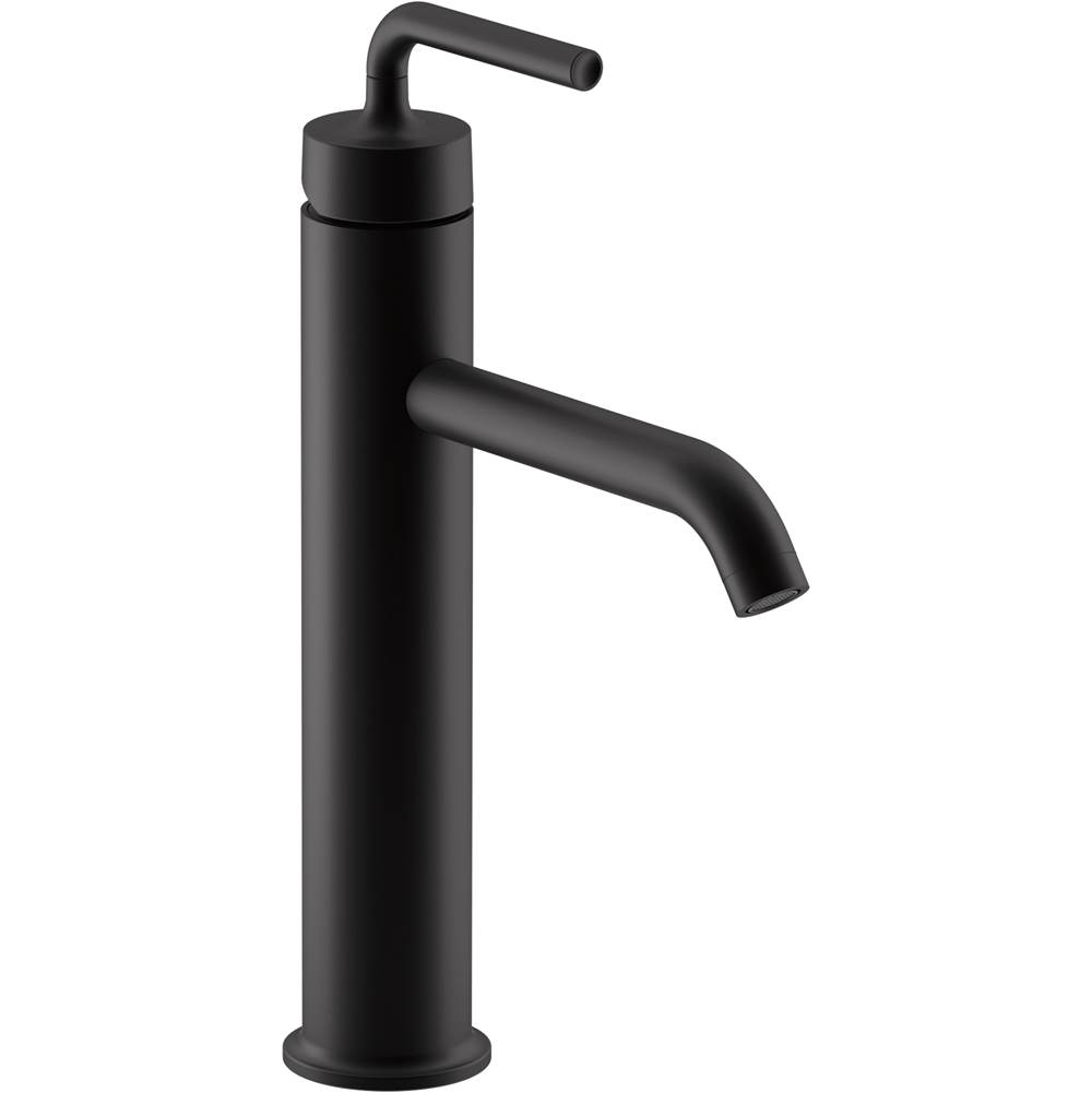 Kohler Purist® Tall Single-handle bathroom sink faucet with straight lever handle