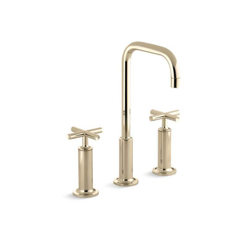Kohler Purist® Widespread bathroom sink faucet with cross handles, 1.2 gpm
