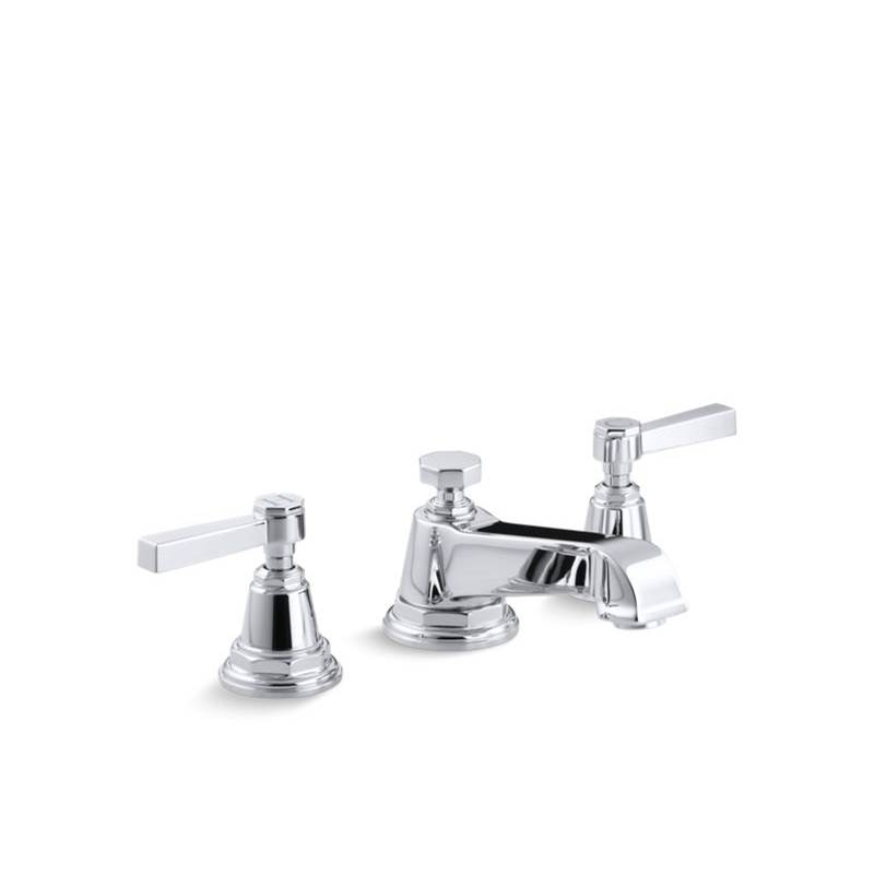 Kohler Pinstripe® Pure Widespread bathroom sink faucet with lever handles