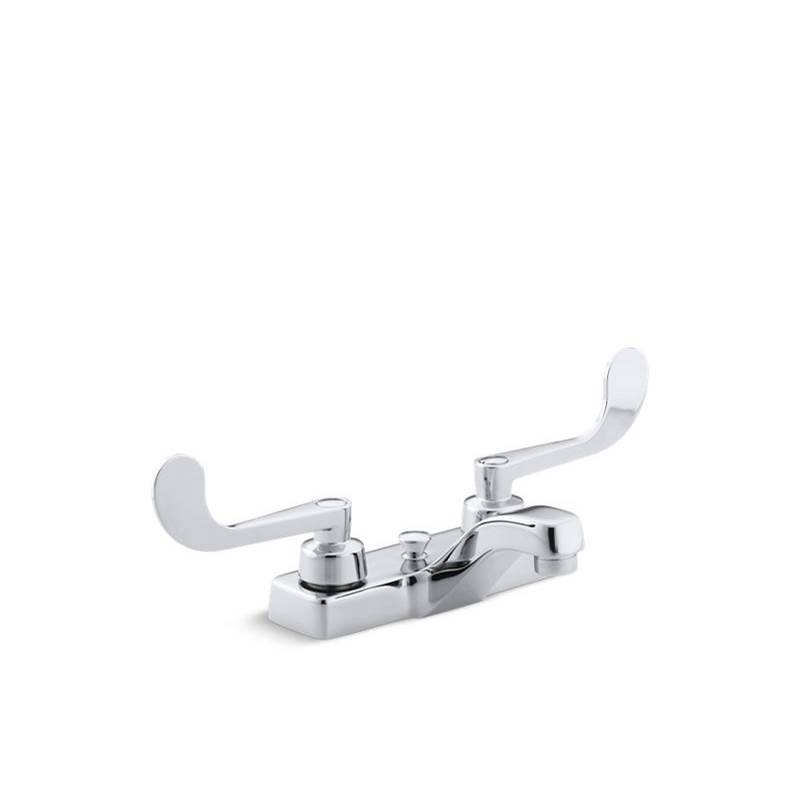 Kohler Triton® 0.5 gpm centerset commercial bathroom sink faucet with pop-up drain and wristblade lever handles