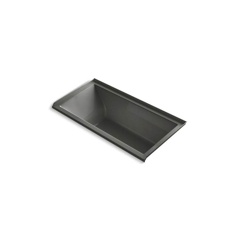 Kohler Underscore® Rectangle 60'' x 30'' alcove bath with Bask® heated surface, integral flange and right-hand drain