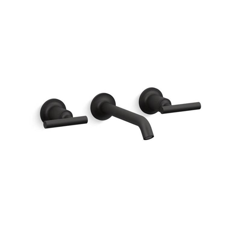 Kohler Purist® Widespread wall-mount bathroom sink faucet trim with 6-1/4'' spout and lever handles, requires valve