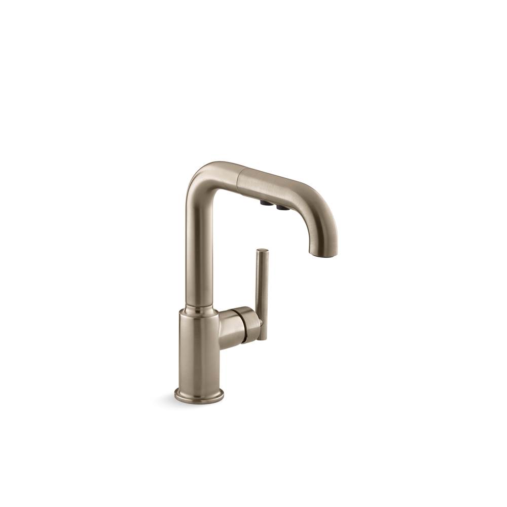 Kohler Purist Pull-Out Kitchen Sink Faucet With Three-Function Sprayhead