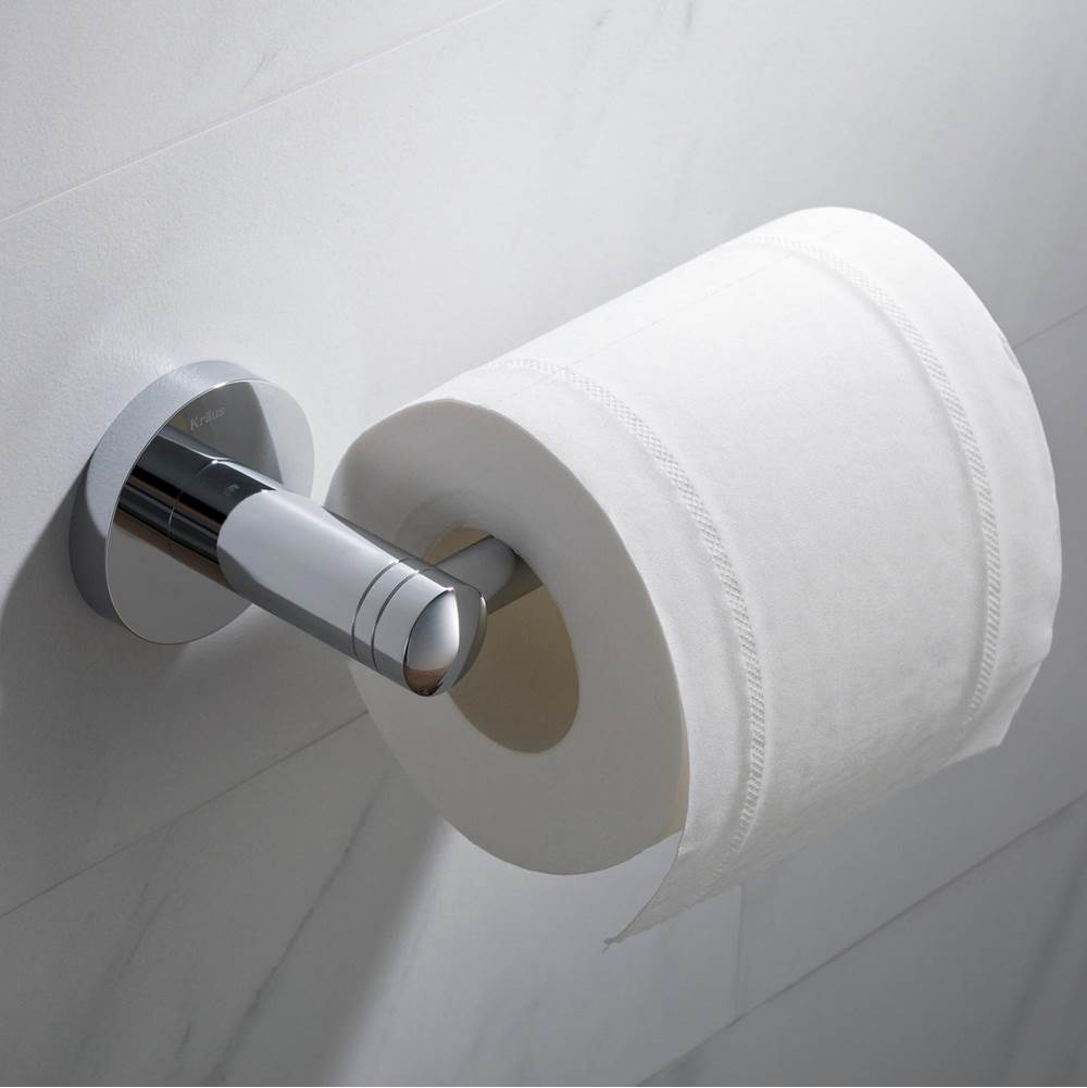 Kraus Elie Bathroom Toilet Paper Holder, Chrome Finish