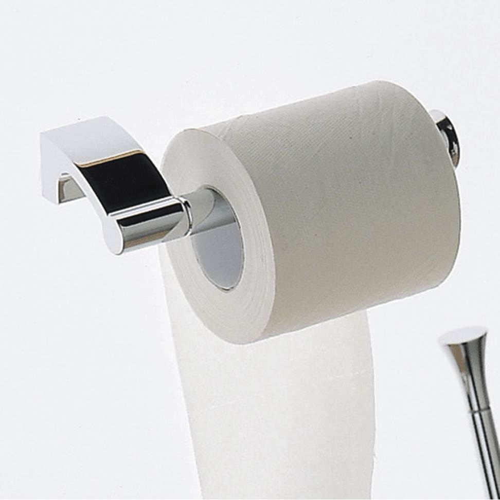 Lacava Wall-mount toilet paper holder made of chrome plated brass. W: 6 7/8''
