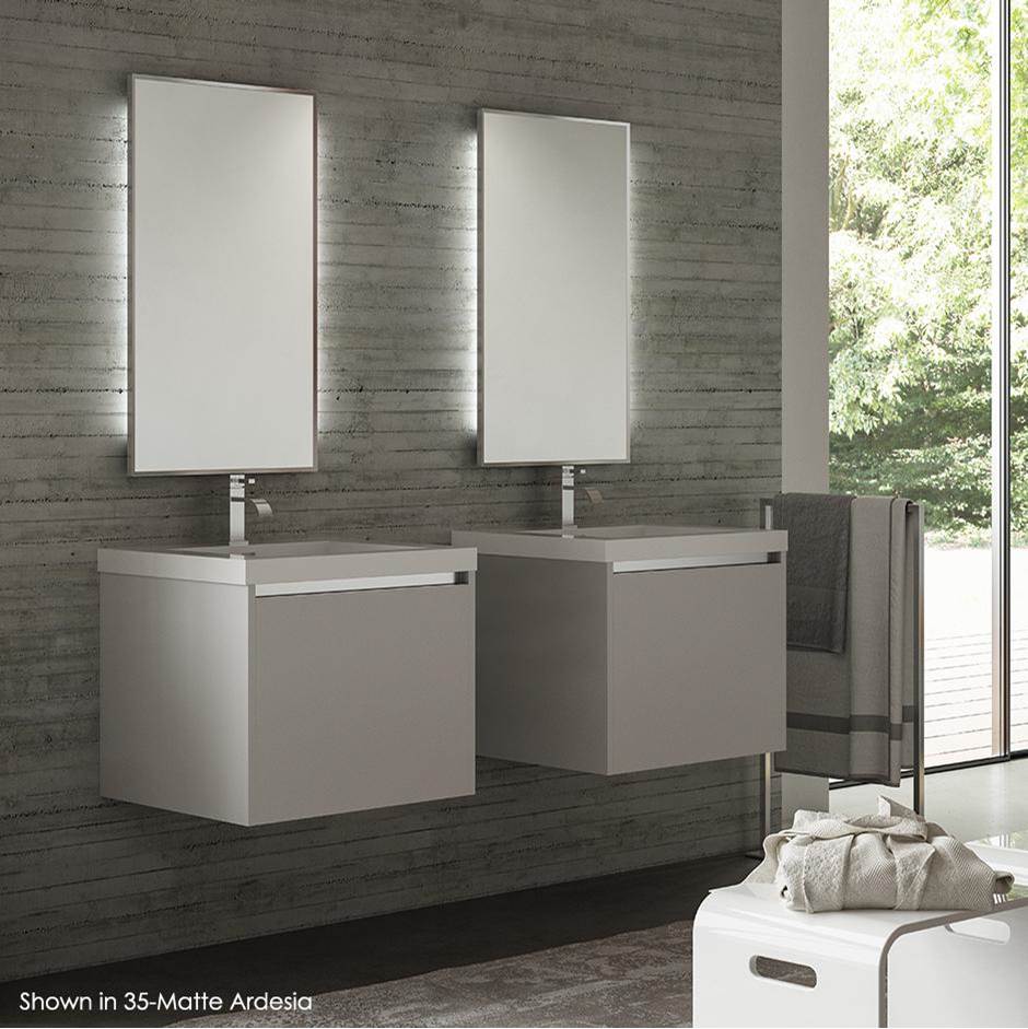 Lacava Wall-mount under counter vanity with a drawer and notch in back. H261T sold separately.W:23 3/4'', D: 20 7/8'', H:22''.