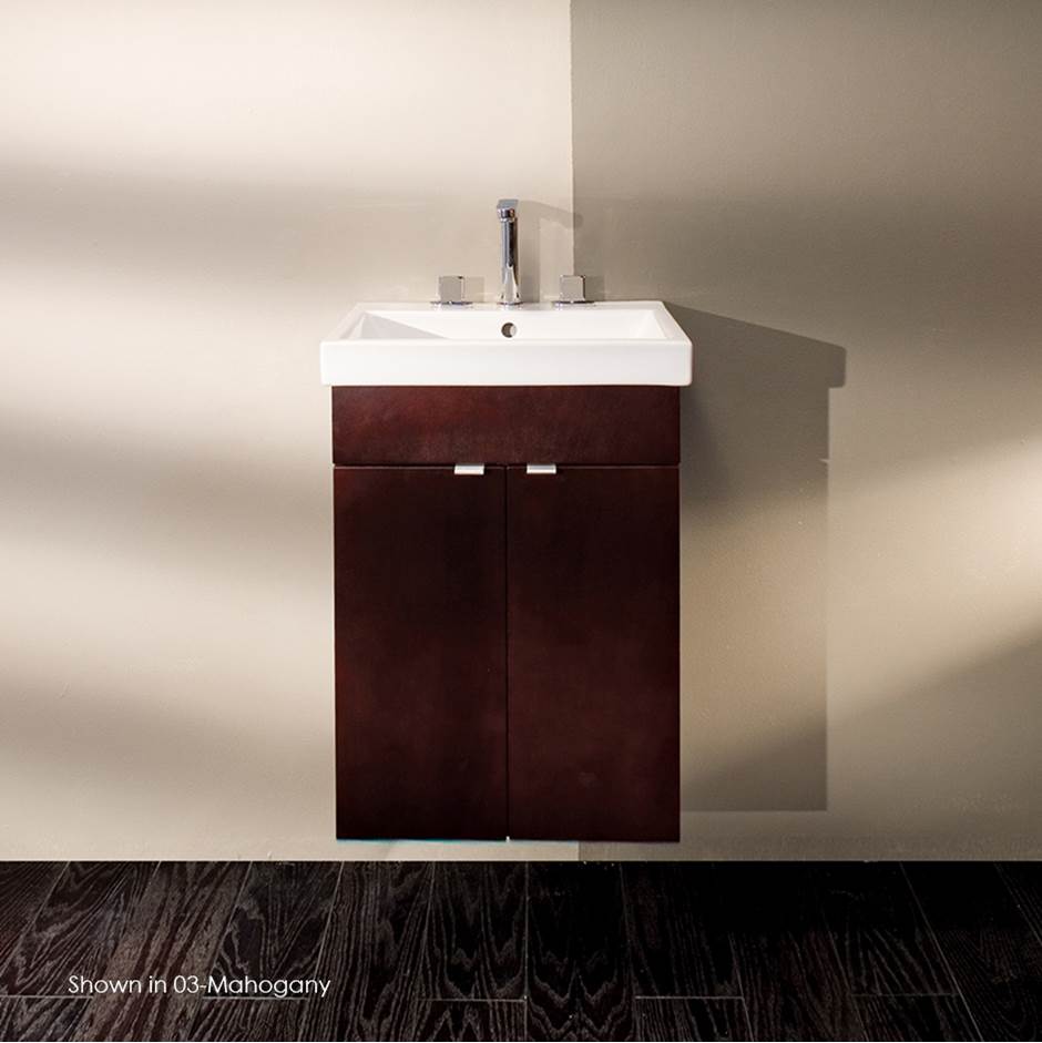 Lacava wall-mounted porcelain  Bathroom Sink with overflow and with 01 - one faucet hole, 02 - two faucet holes, 03 - three faucet holes in 8'' spread.