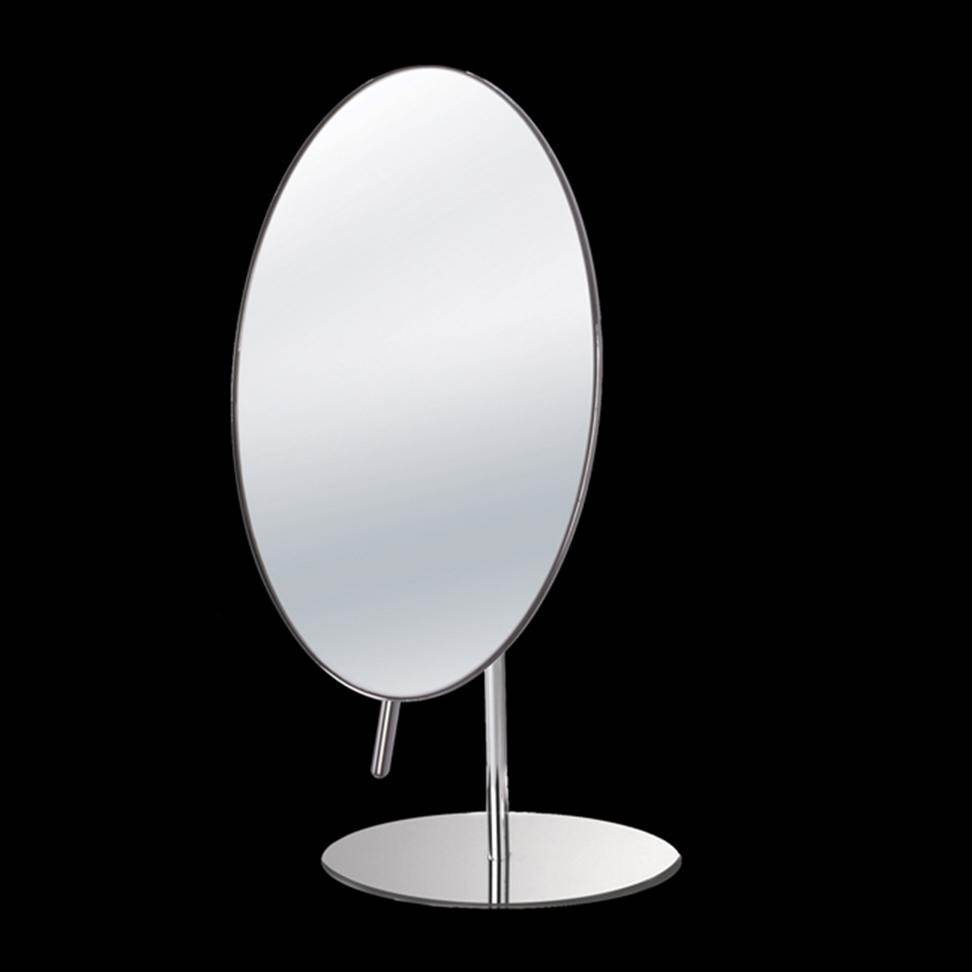 Lacava Round  free-standing 3x magnifying  adjustable mirror, DIAM: 8'' H: 11 7/8''