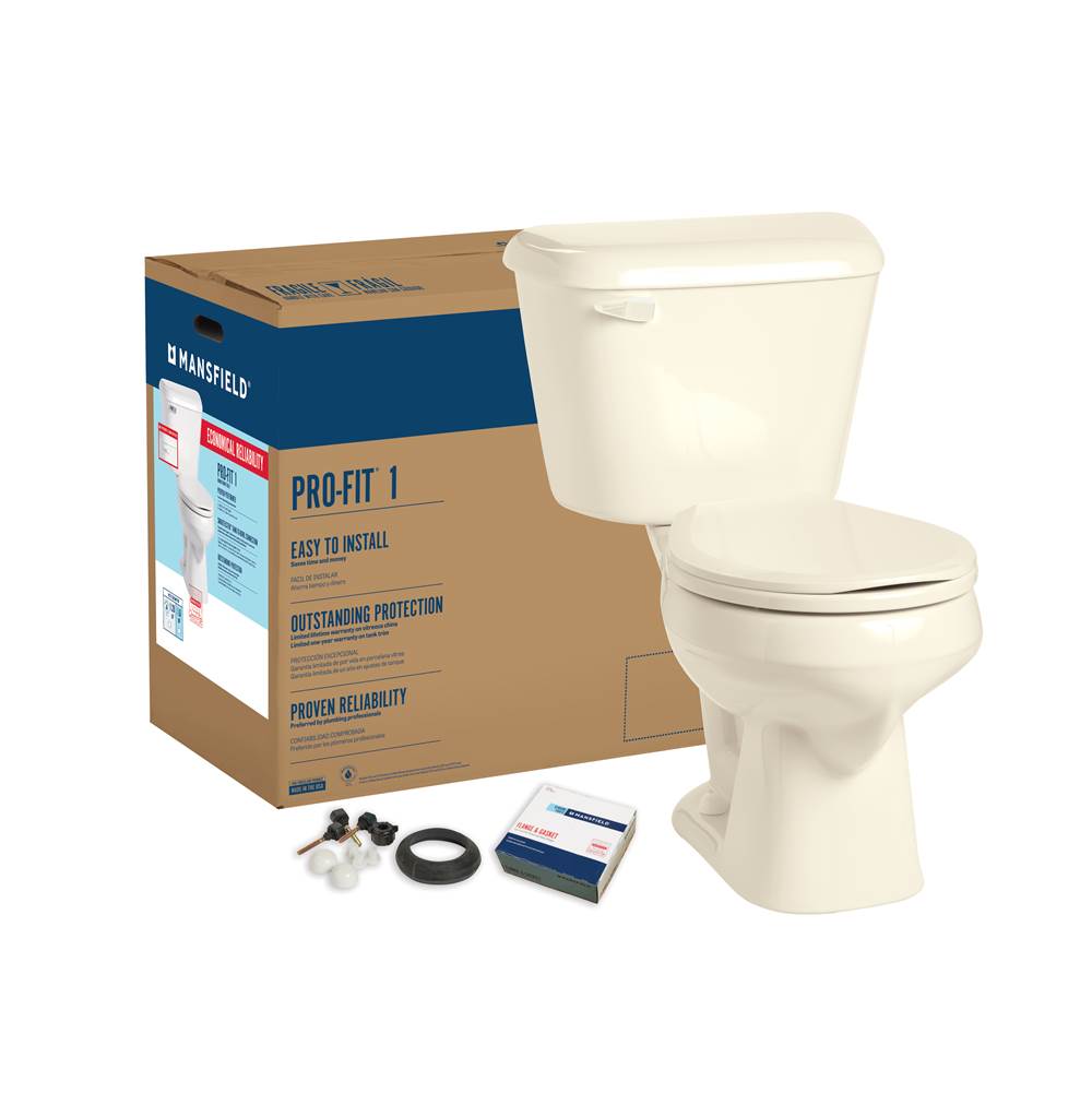 Mansfield Plumbing Pro-Fit 1 1.28 Round Complete Toilet Kit